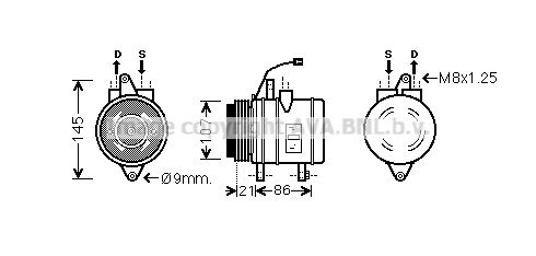 AVA QUALITY COOLING Компрессор, кондиционер DWK097